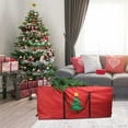 thumbnail image 5 of 4.4ft Heavy Duty Christmas Tree Storage Bag - Waterproof 600D Oxford Fabric, Reinforced Handles, Dual Zippers & Wide Opening. Christmas Tree Box. Solve Post - Holiday Storage Hassles, 5 of 6