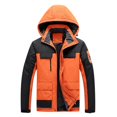 thumbnail image 4 of Windproof Jacket men Casual Patchwork Thicken Multi Pocket Hooded Zipper Windproof Waterproof Breathable Jacket Coats, 4 of 8