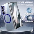 thumbnail image 2 of ELEHOLD Case for Samsung Galaxy Z Fold 6, Magnetic Clear Case Built in Screen Protector,Blue, 2 of 11