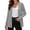 Gray, variant on Vivianyo HD Women's Vertical Rib Knit Cardigan Sweater, Womens V Neck Long Sleeve Top with Three Button for Indoor Outdoor Layering Wear, Sizes S-2XL