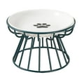 thumbnail image 1 of Hearth & Gear Raised Ceramic Cat Dish With Metal Stand Friendly Vomit Ceramic Cat Plate Elevated Bowl With Stand For And Small Dogs Gold Rack Plate Raised Dish With Metal St 1pc Cat Metal Bowls with, 1 of 4