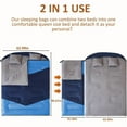 thumbnail image 4 of XL Adult Double Sleeping Bag with Pillow, Suitable for Year-Round Camping, Hiking, And Backpacking for Two People in Both Cold And Warm Conditions., 4 of 11