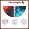 thumbnail image 5 of Balery Red And Blue Fire Printed Christmas Tree Skirt , Merry Christmas Party Christmas Tree Decoration,Adjustable Tree Skirt-30", 5 of 8