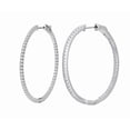 thumbnail image 5 of 1/2 Carat T.W.CZ Pink Overlay Brass Inside Outside Hoop Earring 20mm., 5 of 13