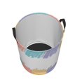 thumbnail image 3 of LNWH Laundry Basket, Color Chalk Pattern Foldable Laundry Hamper With Handles Waterproof, Medium Size, 3 of 8