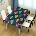 thumbnail image 4 of Yayeee Tablecloths 54" x 54" Rectangle Wrinkle Resistant Party Table Cover, Rainbow Space Cat, 4 of 8