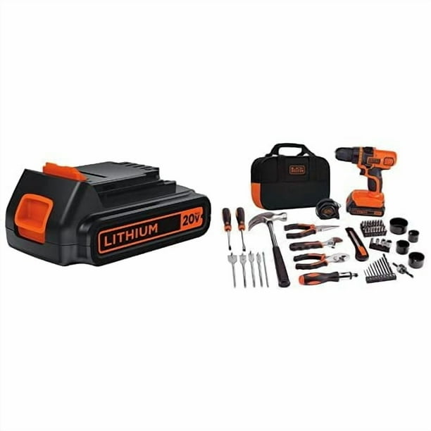 Juego de herramientas eléctricas BLACK+DECKER LBXR20 20V MAX, kit de taladro inalámbrico