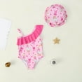 thumbnail image 2 of mgoYE Baby Girl Swimwear 12-18 Months Toddler Swimsuit Girl Baby Bathing Suit Ruffle Sleeveless Beach Swimwear with Shorts Two Piece Tankini Set(Pink,12-18 Months), 2 of 4