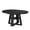 Black, variant on Oval Drop Leaf Dining Table, Extendable Scalloped Edge Kitchen Table with Folding Sides, MDF Wood Dinner Table for Dining Room, Brown Red