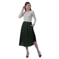 thumbnail image 2 of Moomaya Women Gathered Skirt w/ Pockets Elastic Waist Solid Flowy Summer Skirts, 2 of 6