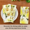 thumbnail image 6 of Coolnut Set of 1 Yellow Wildflowers Satin Napkin Square 20 Inches Table Napkins Soft Smooth Decorative Napkins for Wedding Banquet Party Decoration, 6 of 6