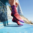 thumbnail image 2 of Purple Water Color Quarter Crew Sock, 2 of 6