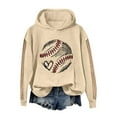 thumbnail image 4 of Holzkary Baseball Hoodies for Womens 2025 Letterprinted Baseball Long Sleeved Hoodie Baseball Mom Sweatshirt Funny Game Day Baseball Pullover Tops Fall Outfits Trendy Fashion Pullover Tops Khaki M, 4 of 4