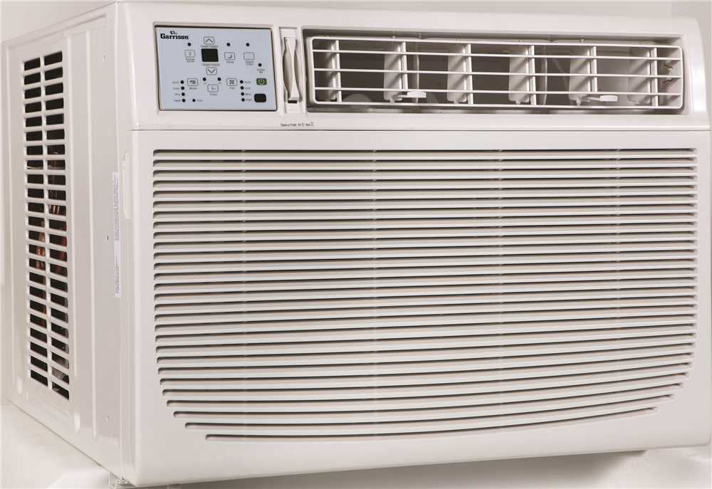 White GARRISON 2477811 R-410A Through-The-Wall Heat/Cool Air Conditioner with Remote Control 8000 BTU