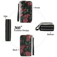 thumbnail image 6 of GOIACII Floral Women's Wallet Large Capacity Double Zip Ladies Card Phone Holder RFID Blocking Wristlet Leather with Gift Box, 6 of 10