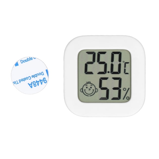 Termómetro, higrómetro, indicador de temperatura, pantalla digital LCD, con batería incorporada
