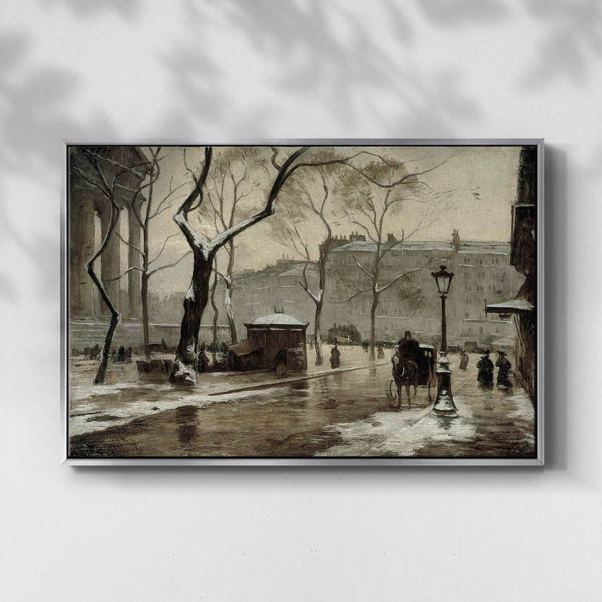 Vintage Animal Print-XXIX By Wexford Home Framed in Silver Wood Gallery Wrapped Canvas 25 in. x 37 in.