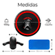 thumbnail image 3 of "Rueda Para Ejercicio De Abdomen Llantas Rodillo Abs Gimnasio  Belug Negro", 3 of 5