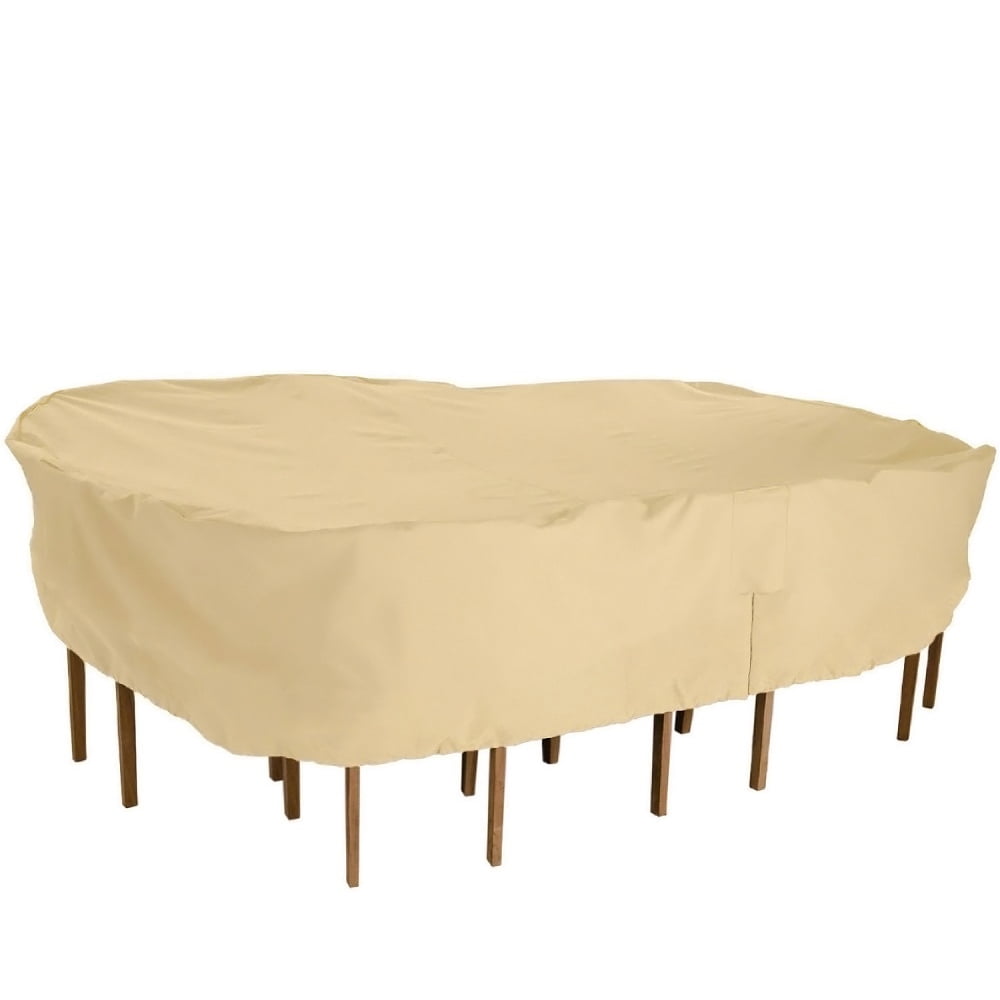 DURA COVERS FADE PROOF HEAVY DUTY RECTANGULAR OR OVAL PATIO TABLE & CHAIRS COVER 