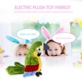 thumbnail image 2 of Electric Talking Parrot Plush Toy Speaking Record Waving Wings Toy (Green), 2 of 7