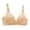 Khaki(Bra), variant on Womens Wirefree Bra Ribbed Knit Snap Button Bralette, Ditsy Floral Easy On/Off Comfort Lounge Bra for Sleep & Maternity