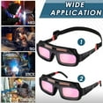 thumbnail image 4 of CCNZZITSHT 1 Set Welding Glasses Solar Welding Goggles Auto Darkening Welder Glasses Mask Helmet with Replacement Lenses for TIG MIG Arc Plasma Cut, 4 of 5