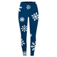 thumbnail image 5 of zaveiop Christmas Yoga Pants Christmas Leggings for Women Funny Santa Snowflake Print Costume Holiday Tights High Waist Workout Leggings (Blue, XXL), 5 of 7