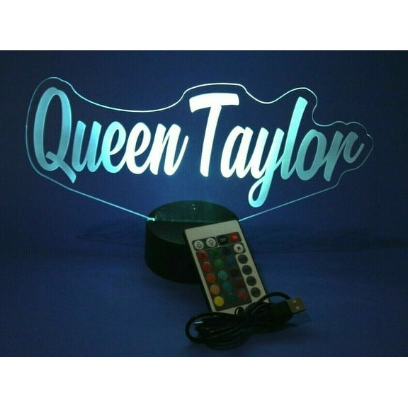 Name Night Light Up Lamp Custom Any Name Shape LED Personalized Made to Order Custom Name Desk Table Lamp, Our Newest Feature - It's Wow, with Remote 16 Colors Changing, Free Engraving, Great Gift