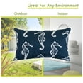 thumbnail image 4 of Majestic Home Goods Navy Sea Horse Indoor / Outdoor Small Throw Pillow 20" L x 5" W x 12" H, 4 of 6