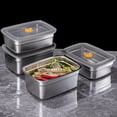 thumbnail image 7 of Shoreew Stainless Steel Food Box with Leak-Proof Lids Stackable Metal Snack Box Refrigerator Dishwasher Safe Bento Box, 7 of 7