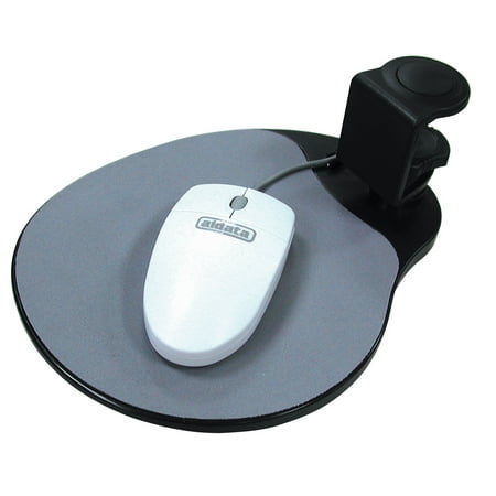 - Under-Desk Mouse Platform with cable clip / 360° swivel (Black)