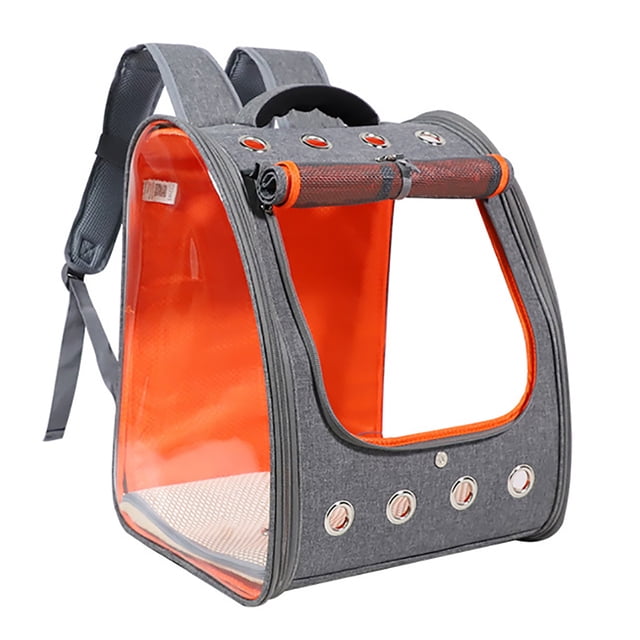 Pet Carrier Breathable Foldable Portable Visible Pet Backpack Cat Carrier Bag