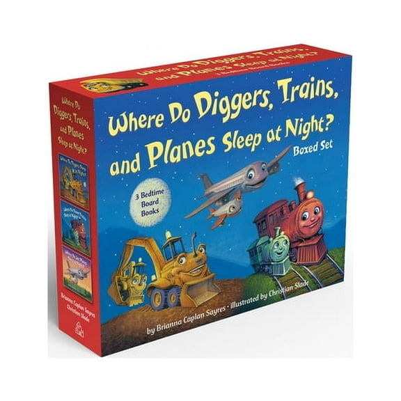 Where Do...Series Where Do Diggers, Trains, and Planes Sleep at Night? Board Book Boxed Set, (Paperback)