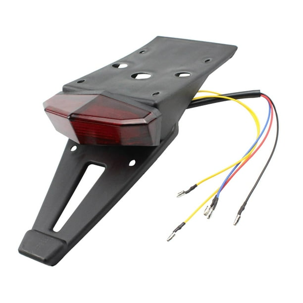 Soporte de placa de inmatriculación para feu arrière de frein universel rojo