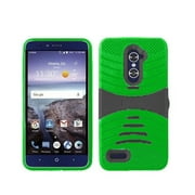 For ZTE Z MAX Pro / Carry Z981 / Blade X Max Z983 Hybrid Phone Cover Case - Green Black