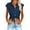 -010-Dark Blue, variant on Womens Denim Blouses Short Sleeve V Neck Button Down Casual Shirts Relaxed Fit Soft Comfy Tops Daily Office Weekend Basic Wear