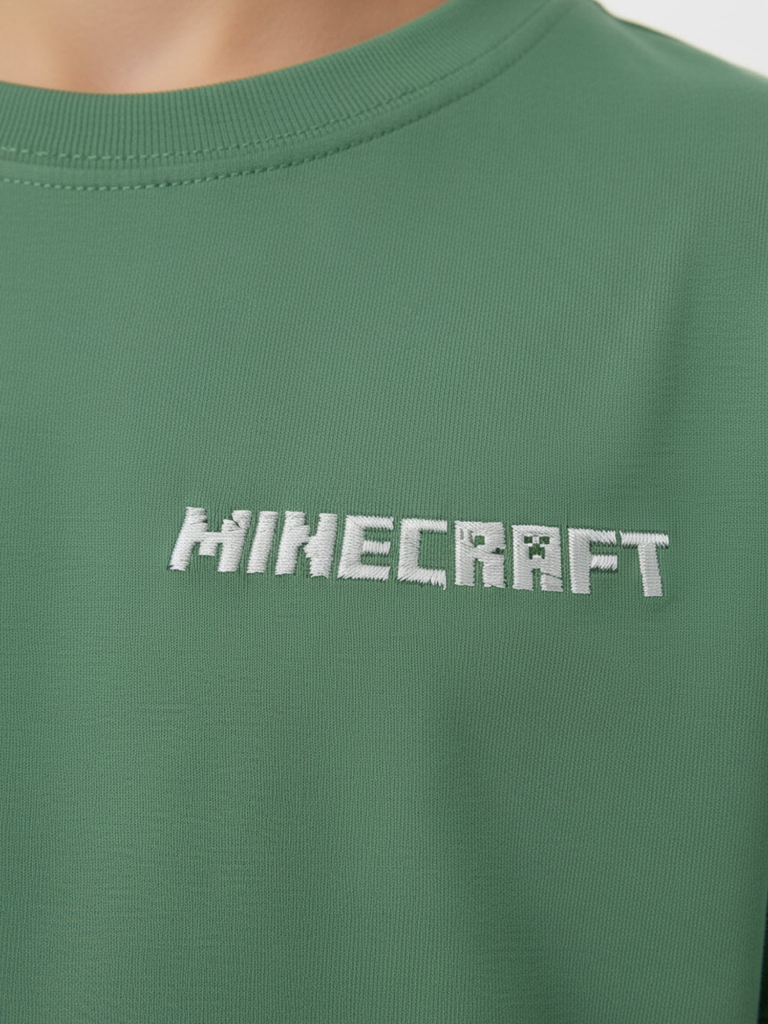 Minecraft Boys' Embroidered Tee with Short Sleeves, Sizes 4-18