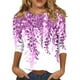 thumbnail image 1 of Camisas de manga 3/4 para mujer Camisetas gráficas con estampado lindo Blusas Casual Tallas grandes Tops básicos Jersey rosa fuerte / s, 1 of 5