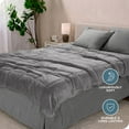 thumbnail image 6 of Bare Home 17 lbs Weighted Blanket for Adults - 60" x 80" - Minky Fleece, Light Gray, 6 of 10