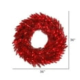 thumbnail image 2 of Vickerman 36" Tinsel Red Fir Artificial Christmas Wreath, Red Dura-Lit LED lights., 2 of 2