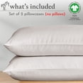 thumbnail image 4 of California Design Den King Size Pillow Cases Set of 2 - 100% Organic Cotton, Crisp Percale Pillowcases King Size Set - Stone (True Beige), 4 of 10