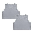 thumbnail image 5 of 2 Pack Girls Tank Tops Boys Undershirts Kids Cotton Undershirts Tees Sleeveless Tank Tops Shirts for Boys Kids Youth,Color Grey,Size 3-4 Years, 5 of 5