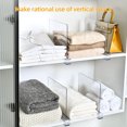thumbnail image 4 of Shelf Dividers，Vertical Purse Organizer for Closet，Thickened and Sturdy Shelf Organizer for Sweater, Shirts, Handbags,8" Tall x 11" (6 Pcs), 4 of 10