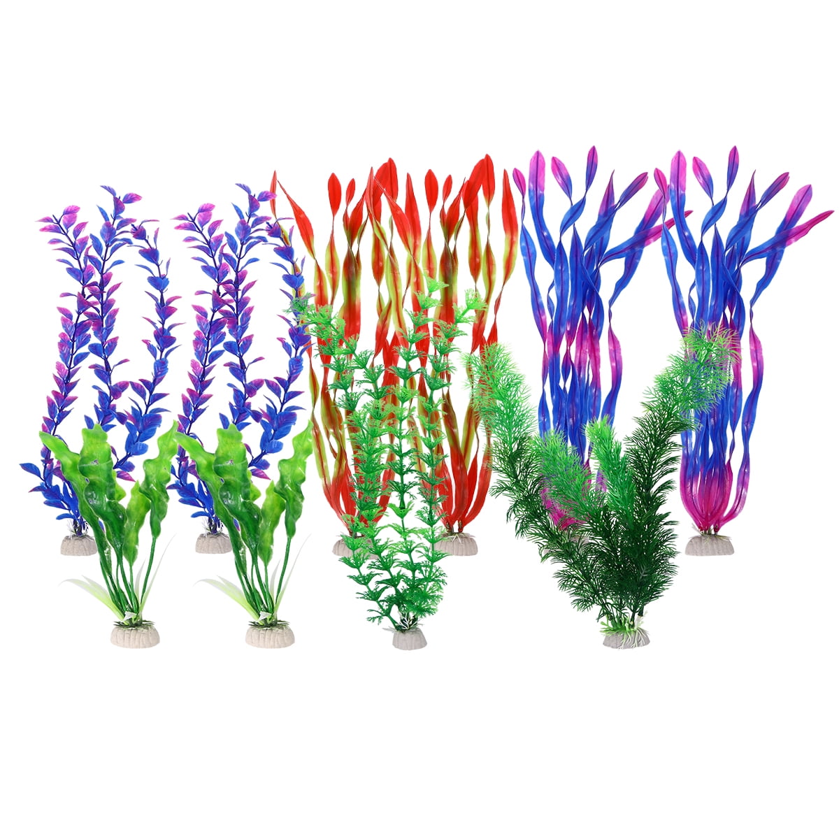 10pcs Artificial Aquatic Plants Large Aquarium Plants Plastic Fish Tank