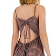 thumbnail image 4 of Lucky Brand Women's Paisley Print Embroidered Cotton Cut-out Tie Back Tired Maxi Dress (Black, M), 4 of 6
