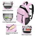 thumbnail image 5 of JIALIOU 14" Laptop Backpack Waterproof Airline Approved Stylish Casual Daypack for Travel Business College Work, Pink Yellow Polka Dot, 5 of 8