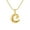 C, variant on Bubble 26 Letter Alphabet Pendant Necklace for Women Men Stainless Steel Personalized Initial First Name Jewelry R