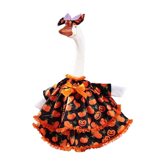 XINGAG Halloween Porch Goose Outfits, Goose Clothes, Goose Clothing for 23 Inch Cement Goose Statue, Ideal for Patio Yard Lawn Outdoor Holiday Display
