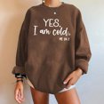 thumbnail image 1 of ICHUANYI Clearance Fashion Loose Women's Round Neck Casual Long Sleeve Printed Ladies Sweatshirt Tops(Brown, M) ICHUANYI WER2023081514060, 1 of 6