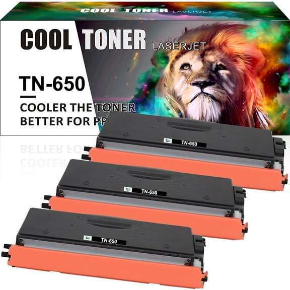 Cool Toner Compatible Toner Cartridge Replacement for Brother TN-650 HL-5370DW HL-5250DN HL-5340D HL-5240 MFC-8480DN MFC-8860DN MFC-8890DW (Black, 3-Pack)
